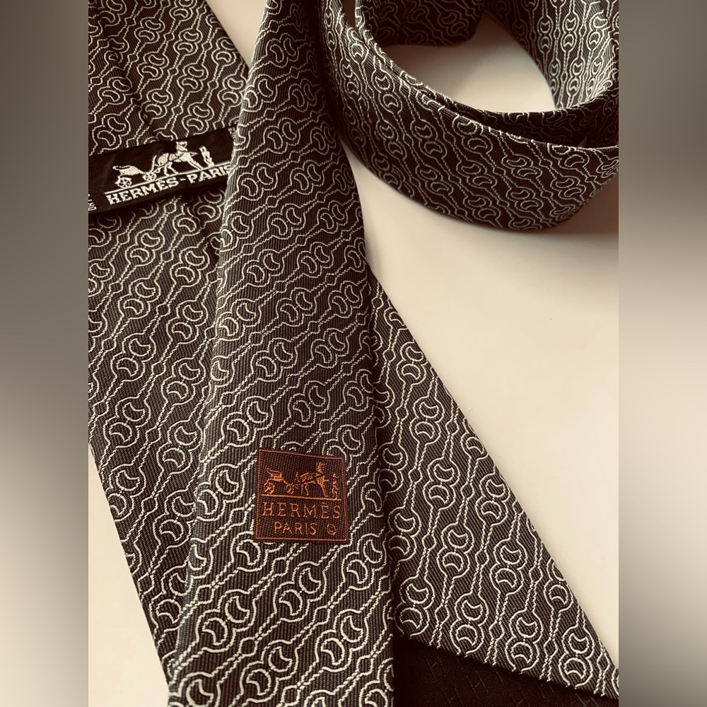 Hermes Silk Horsebit Necktie